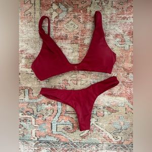 TJ Swim Kendal Top and Thong Bikini red